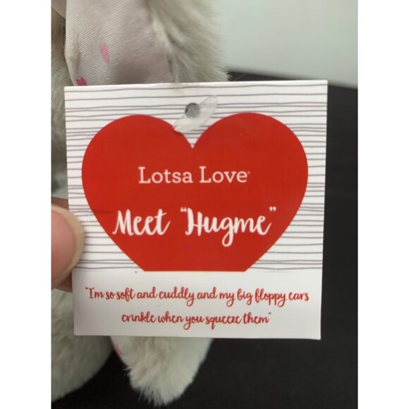 Lotsa Love Meet Hugme Its a Girl Gray Elephant Baby Shower Gift Plush Stuff Anim - Picture 4 of 8